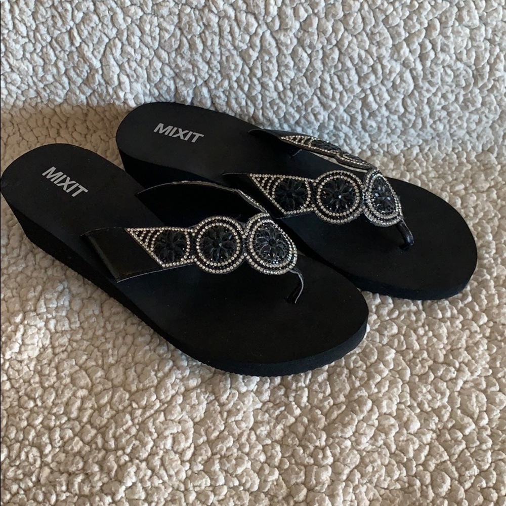 Bejeweled sandals